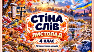 Стіна слів «Листопад». 4 клас. НУШ