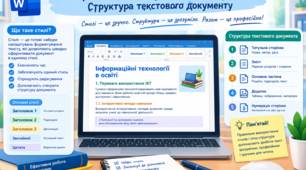 Використання стилів в текстових документах. Структура текстового документу