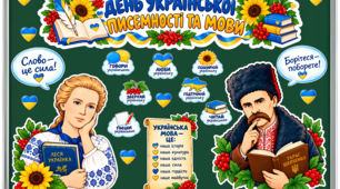 Оформлення дошки до Дня української писемності та мови