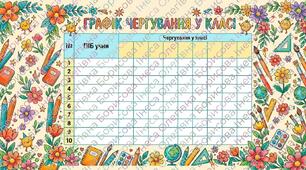 Графік чергування у класі