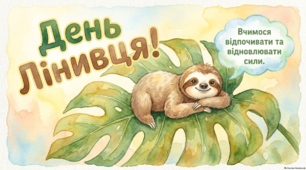 20 жовтня - ранкова зустріч. Міжнародний день лінивця.