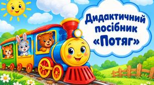 Дидактичний посібник "Потяг казкових днів тижня"