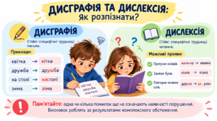 Презентація «Як допомогти дитині подолати труднощі письма та читання?» розроблена для проведення консультацій із батьками учнів початкових класів, які мають труднощі у формуванні писемного мовлення.