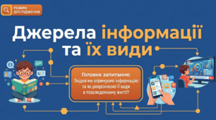 Джерела та види інформації