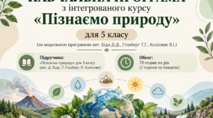 Модифікована навчальна програма з інтегрованого курсу «Пізнаємо природу» для 5 класу ІІІ рівень підтримки (за модельною програмою авт. Біда Д.Д., Гільберг Т.Г., Колісник Я.І.)