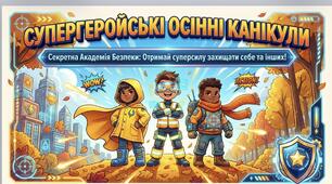 Презентація для 1-4 класів «Супергеройські осінні канікули: Секретна Академія Безпеки» (Правила безпеки життєдіяльності під час осінніх канікул в умовах воєнного стану)