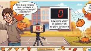 Домашня експериментальна робота з фізики «Овочепад: енергія падаючого гарбуза» 🎃