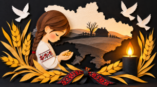 🕯️ «Голодомор 1932–1933. Пам’ятаємо…» 🖤 | Тематична аплікація до Дня пам’яті жертв Голодомору 🇺🇦