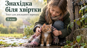 Знахідка біля хвіртки  Текст контрольного переказу для 5 класу