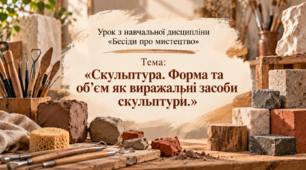 Бесіди про мистецтво.2 рік навчання.Тема 8. Скульптура. Форма та об’єм як виражальні засоби скульптури