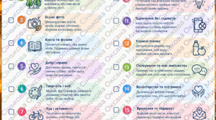 Чек-лист на осінні канікули для учнів 5-12 класів (у 2-х варіантах)