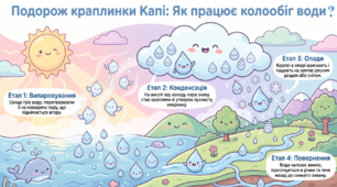 Картка -підказка до теми :" Чому відбувається колообіг води в природі?"