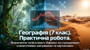 Практична робота. Визначення типів клімату Африки за спрощеними кліматичними діаграмами та картинками.
