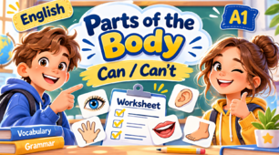 English Worksheet.  "Parts of the Body".