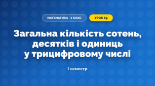 Загальна кількість сотень, десятків і одиниць у трицифровому числі (3 клас, Математика, Богданович)
