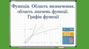 Презентація "Функція. Область визначення, область значень функції. Графік функції"