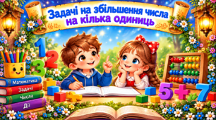 Задачі на збільшення числа на кілька одиниць