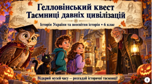 🎃 «Гелловінський квест у Музеї часу» — повторення вивченого з історії, 6 клас