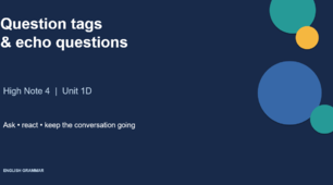 Question tags and echo questions