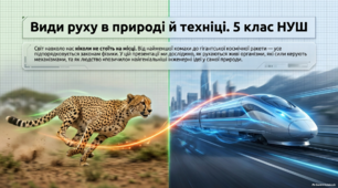 Види руху в природі й техніці. 5 клас НУШ  (презентація + цікаві факти)