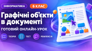 Урок № 3.3. Вставлення графічних об'єктів у текстовий документ | Інформатика, 6 клас