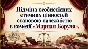 Підміна особистісних етичних цінностей становою належністю в комедії “Мартин Боруля”. Характеристика образів