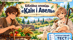 Інтерактивний тест «Біблійна оповідь “Каїн і Авель”» (модифікований матеріал для учнів з ООП, 8 клас НУШ)