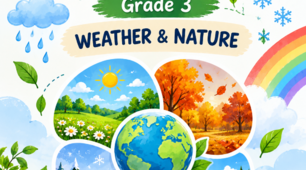 🌦️ WEATHER & NATURE QUEST — Grade 3  Цікаві інтерактивні завдання з англійської мови для учнів 3 класу