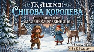 Г.К. Андерсен "Снігова королева". Оповідання п'яте «Маленька розбійниця»(5 клас,НУШ) за Є.Волощук