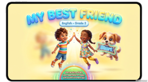 Презентація з англійської мови "My best friend" 2 клас + конспект + робочий аркуш