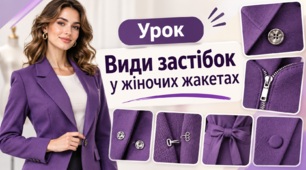 Види застібок у жіночих жакетах