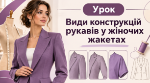 Види конструкцій рукавів у жіночих жакетах