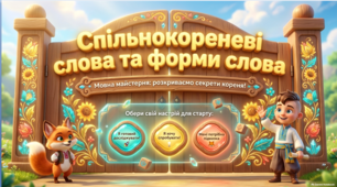 Презентація «Спільнокореневі слова та форми слова. Тренувальні вправи». 5 клас НУШ
