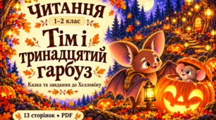 Читання 1–2 клас. Хелловін: казка та завдання «Тім і тринадцятий гарбуз»