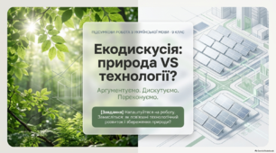 РМ Дискусія про вплив сучасних технологій на розмаїття світу природи з використанням складнопідрядних речень із різними видами підрядних