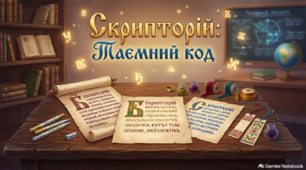 Сценарій майстерні "Скрипторій: Таємний код"
