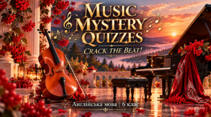 🎧 MUSIC MYSTERY QUIZZES — CRACK THE BEAT! 🎤  Англійська мова | 6 клас