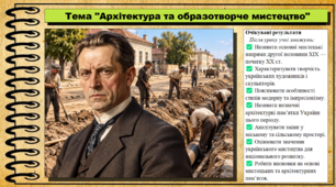 Архітектура та образотворче мистецтво. 9 клас (НУШ). Історія України. За підручником авторів Власов В. та інші.