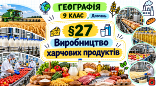 Виробництво харчових продуктів. Презентація, інфографіка, робочий аркуш