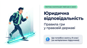 Презентація з правознавства (9 клас НУШ): «Юридична відповідальність: мета, принципи та види»