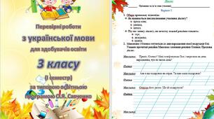 Діагностувальні роботи з української мови для 3 класу за І та ІІ семестри!
