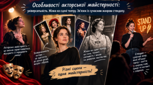 Урок "Особливості акторської майстерності: універсальність. Жінка на сцені театру. Зв’язок з сучасним жанром стендап" Драматургія і театр 8 клас