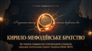 Презентація уроку "Кирило-Мефодіївське братство" (НУШ 9 кл. підручн. Щупак)
