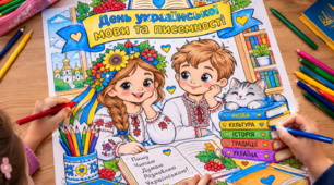 🇺🇦 Розмальовка «День української мови та писемності»