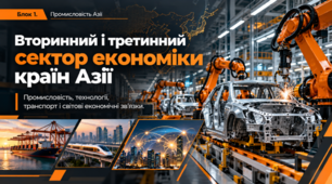 Вторинний і третинний сектор економіки країн Азії. 10 клас Бойко