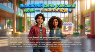 🌍💙 5 ЛИСТОПАДА — ВСЕСВІТНІЙ ДЕНЬ РОМСЬКОЇ МОВИ! 📚✨ | ЯСКРАВА 3D-ПРЕЗЕНТАЦІЯ 🎨 | 44 СЛАЙДІВ | ІСТОРІЯ, КУЛЬТУРА, ТРАДИЦІЇ ТА ІНТЕРАКТИВНІ ІГРИ 🎯 | 5–9 КЛАСИ