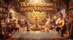 🇺🇦🎨 9 ЛИСТОПАДА — Всеукраїнський день працівників культури та майстрів народного мистецтва 🎭🌻 | 41 СЛАЙД | Яскрава 3D-презентація ✨ Інтерактивні ігри та цікаві факти!