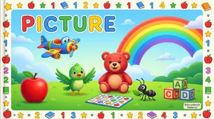 Picture Bingo: Alphabet A-B & Colors