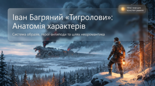 Характеристика образів-персонажів роману Івана Багряного «Тигролови»: Григорій Многогрішний, родина Сірків, Медвин. Система образів. Персонажі-антиподи. Герой-неоромантик.