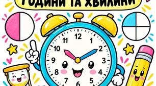 Називаємо час. Половина та чверть години.